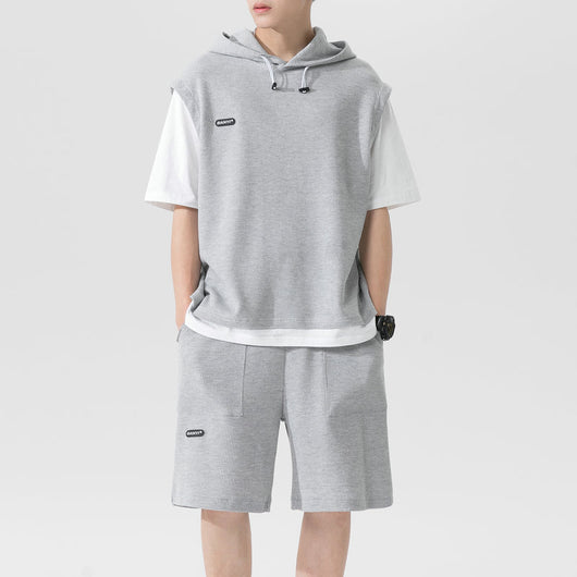 Conjunto Deportivo de Verano: Sudadera con Capucha y Pantalón Corto para Hombre - Image 11