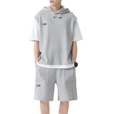 Conjunto Deportivo de Verano: Sudadera con Capucha y Pantalón Corto para Hombre - Image 3