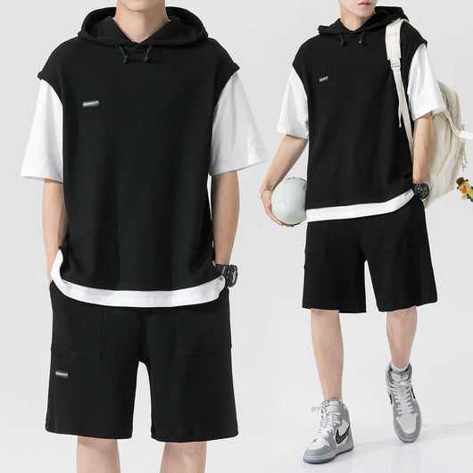 Conjunto Deportivo de Verano: Sudadera con Capucha y Pantalón Corto para Hombre - Image 5