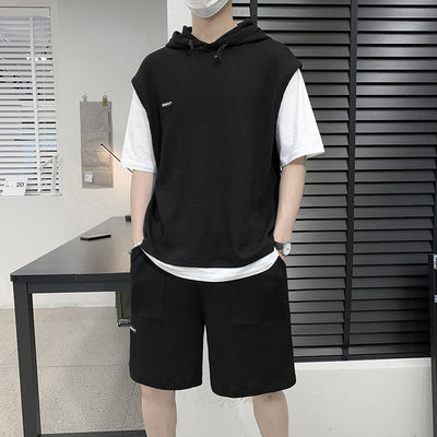 Conjunto Deportivo de Verano: Sudadera con Capucha y Pantalón Corto para Hombre - Image 4