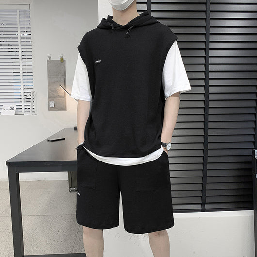 Conjunto Deportivo de Verano: Sudadera con Capucha y Pantalón Corto para Hombre - Image 4