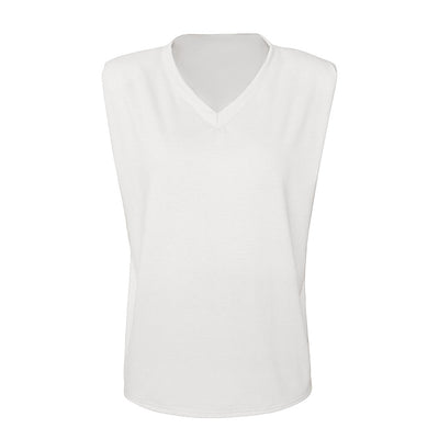 Blusa Escotada con Hombreras sin Mangas