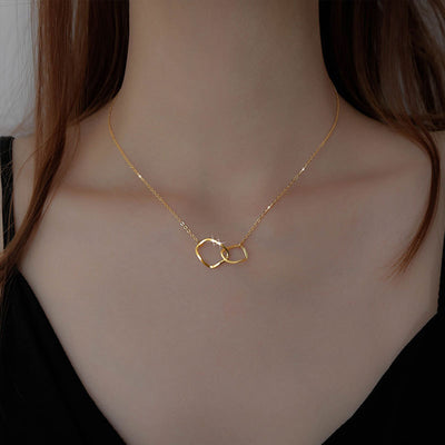 Collar de Plata Esterlina 925 Cuadrado Irregular para Mujer - Image 9