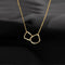Colar Feminino Quadrado Irregular Prateado S925 Banhado a Ouro