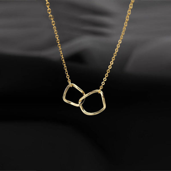 Collar de Plata Esterlina 925 Cuadrado Irregular para Mujer - Image 5