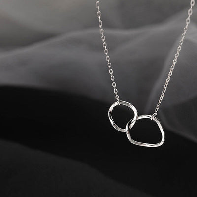 Collar de Plata Esterlina 925 Cuadrado Irregular para Mujer - Image 3