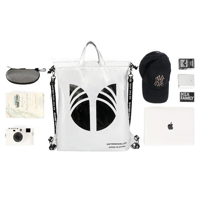Mochila Deportiva con Bolsillos y Cordón Ajustable para Hombre - Image 6