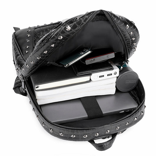 Mochila Punk Lobo 3D con Relieve - Bolso de Hombro Audaz - Image 10