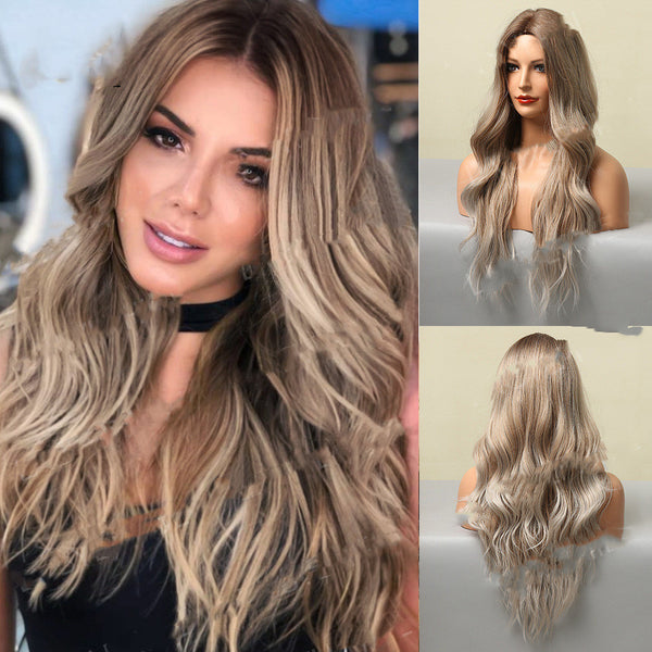 Peluca Larga Rizada sin Flequillo - Cabello Sintético Premium