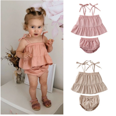 Conjunto de Verano para Niñas: Top Tirante Delgado y Shorts Cortos - Image 5