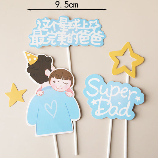 Set de Decoración para Torta del Día del Padre - Tarjetas de Felicitación - Image 13