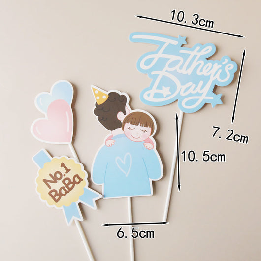Set de Decoración para Torta del Día del Padre - Tarjetas de Felicitación - Image 6