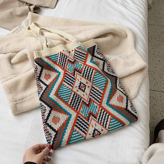 Bolso Tejido Capacidad Grande - Cartera de Hombro Elegante y Versátil - Image 3
