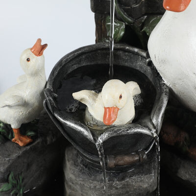 Estatua Decorativa Familia de Patos para Jardín - Image 3
