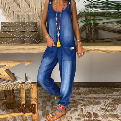 Jumpsuit Ancho de Moda sin Mangas - Diseño Vanguardista Importado - Image 3