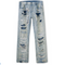 Pantalones Vaqueros Rotos Hombre Lavado Desgastado