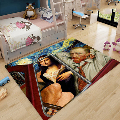 Puf Otomán Cuadro Famoso - Diseño Arte Clásico para Sala - Image 3