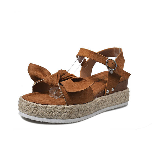 Sandalias Planas para Mujer con Suela de Cuerda de Cáñamo