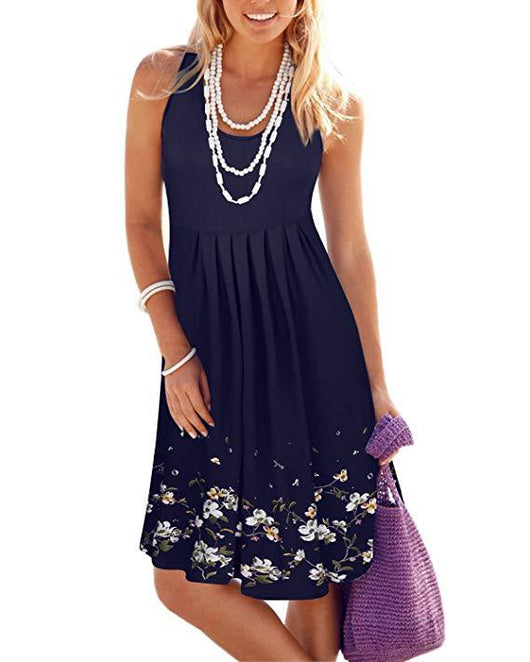 Vestido Floral Suelto sin Mangas para Verano - Casual y Cómodo - Image 12
