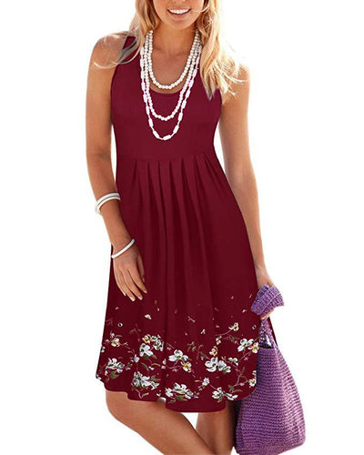 Vestido Floral Suelto sin Mangas para Verano - Casual y Cómodo - Image 13