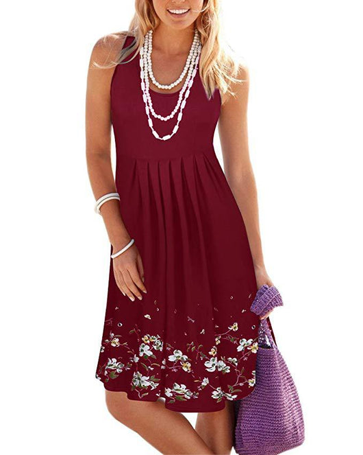 Vestido Floral Suelto sin Mangas para Verano - Casual y Cómodo - Image 13