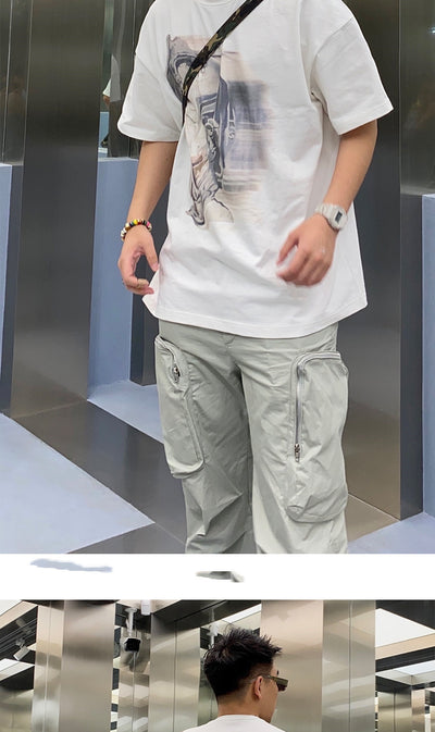 Playera Kaalixto Phantom Manga Corta Hombre Algodón Suelta Tendencia - Image 2