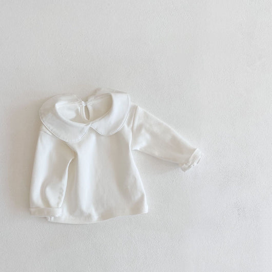 Blusa de Cuello Peter Pan y Manga Larga