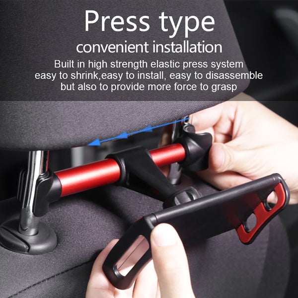 Soporte Universal para Tablet y Smartphone en Reposacabezas del Auto