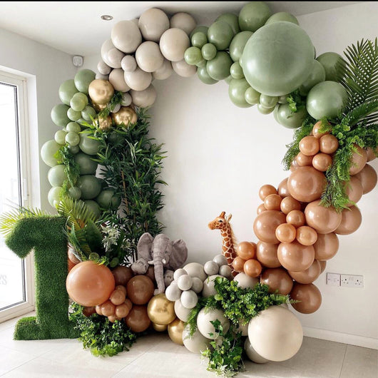 Kit Decorativo de 153 Globos Verdes Selva Animales Salvajes Cumpleaños - Image 18