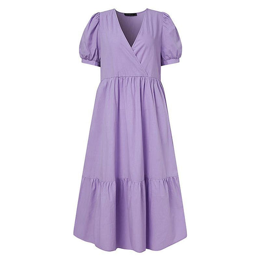 Vestido Casual Elegante de Escote V y Falda A-line para Mujer - Image 2