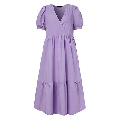 Vestido Casual Elegante de Escote V y Falda A-line para Mujer - Image 2