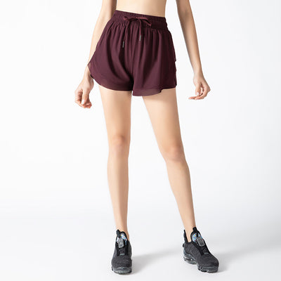 Pantalones Yoga Capri Mujer Falso Dos Piezas con Malla y Encaje - Image 10