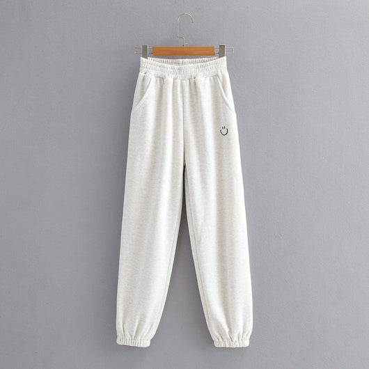 Pantalones Harem con Cintura Elástica y Carita Bordada - Image 2