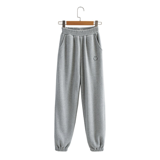 Pantalones Harem con Cintura Elástica y Carita Bordada - Image 4