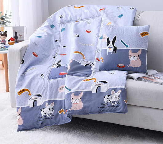 Almohada Manta 2 en 1 Personalizable con Logo - Cojín Multifuncional para Oficina y Descanso