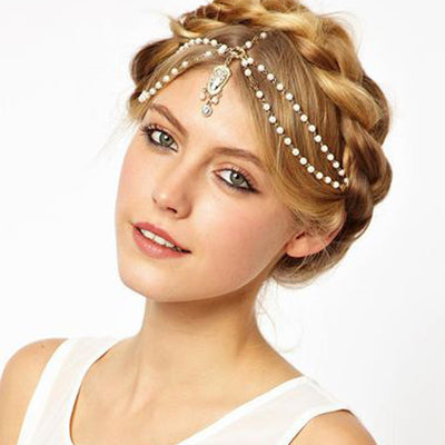 Cadena de Cabello Gótica Vintage con Diamantes Flash de Lujo en Acrílico - Image 6