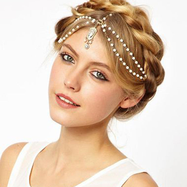 Cadena de Cabello Gótica Vintage con Diamantes Flash de Lujo en Acrílico - Image 3