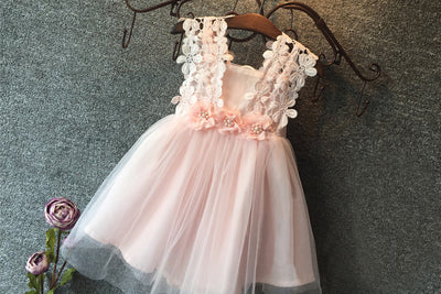 Falda Malla Tejida a Crochet con Tirantes para Niña - Image 9