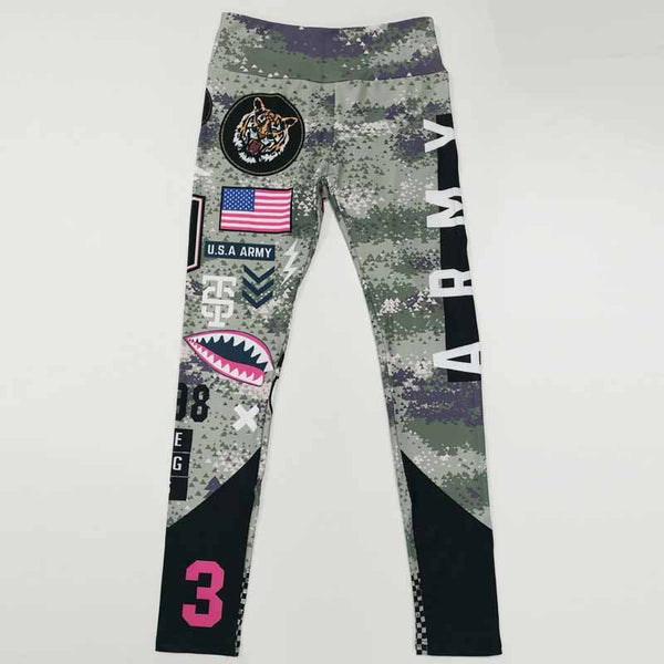 Leggings Deportivos de Fitness para Mujer Estilo Army