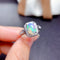 Light Luxury Colorful Opal Female Ring Verde