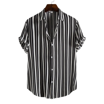 Camisa Casual de Rayas para Hombre - Estilo Moderno y Versátil - Image 15