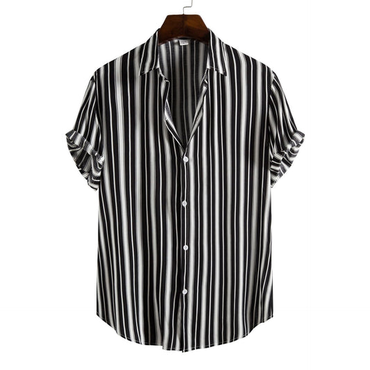 Camisa Casual de Rayas para Hombre - Estilo Moderno y Versátil
