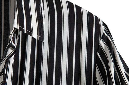 Camisa Casual de Rayas para Hombre - Estilo Moderno y Versátil - Image 2
