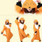 Pijama Enterizo Estampado Zorro Amarillo para Hombre y Mujer