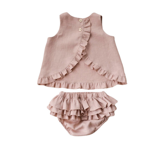 Conjunto Infantil de Shorts con Volantes y Chaleco sin Mangas - Image 6