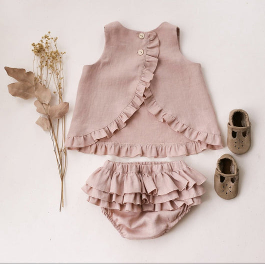 Conjunto Infantil de Shorts con Volantes y Chaleco sin Mangas - Image 5