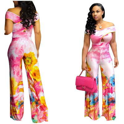 Jumpsuit Talla Grande Estampado Tie-dye con Detalles Calados y Piernas Anchas - Image 12