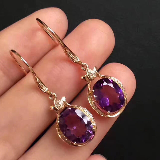 Aretes de Amatista Natural - Púrpura Profundo y Misterioso - Image 10