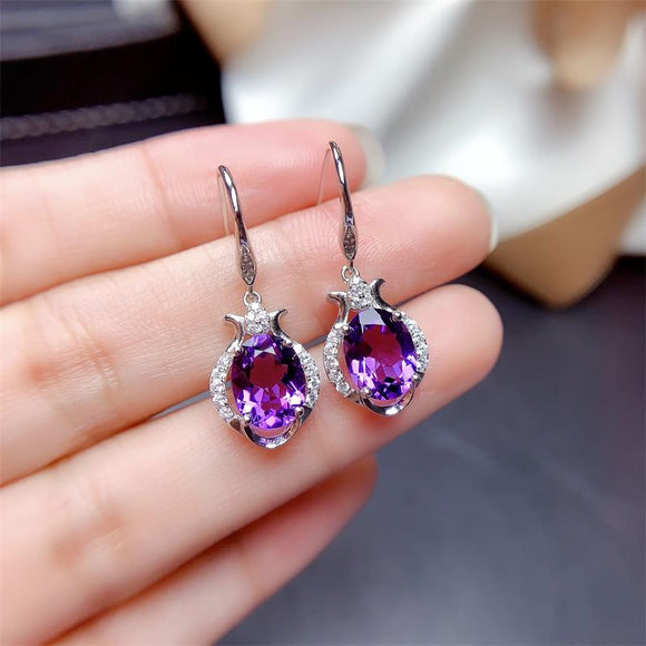 Aretes de Amatista Natural - Púrpura Profundo y Misterioso
