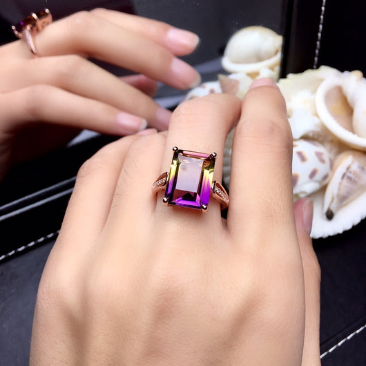 Anillo de Amatista con Degradado de Color - Image 10